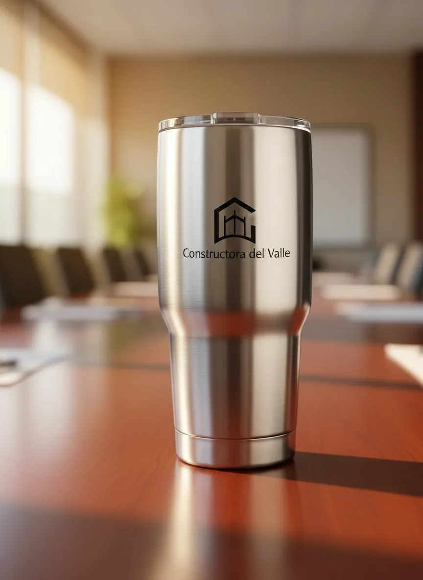 Termo de acero personalizado con logo